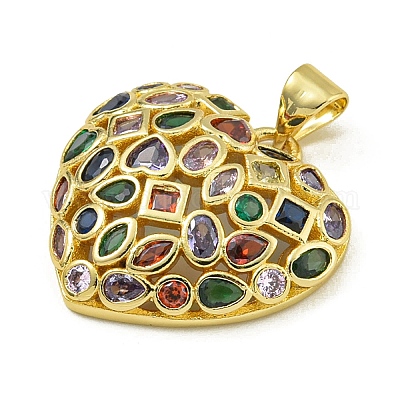 Подвески из кубического циркония с покрытием из латуни KK-U029-08G-03-1