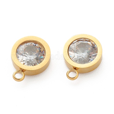 Подвески из нержавеющей стали 304 со стразами STAS-Z009-16G-1