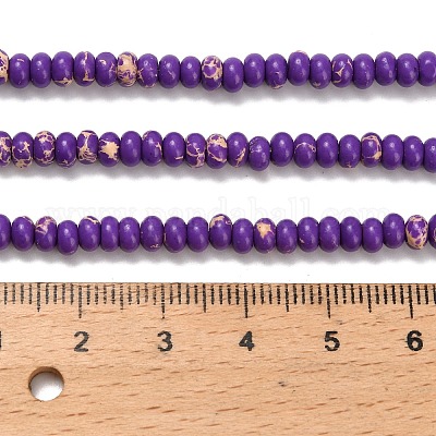 Синтетические имперские нитки из бисера яшмы G-Z110-B04-2x4mm-03-1