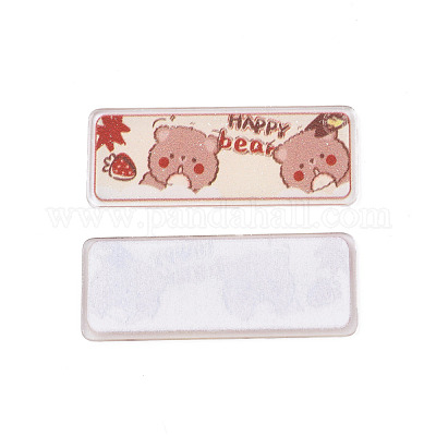 Прозрачные акриловые кабошоны с принтом TACR-N016-21-1