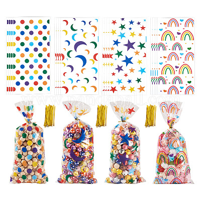 4 набор целлофановых мешочков для хранения конфет из opp-пленки ABAG-TAC0013-20C-01-1