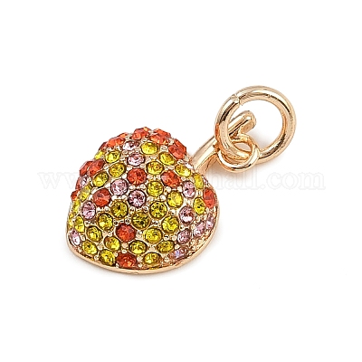 Подвески латунные горный хрусталь KK-B145-02G-02-1