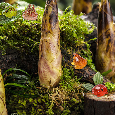 40 шт. 10-цветные светящиеся смоляные украшения для демонстрации лягушек RESI-SP0001-40-1