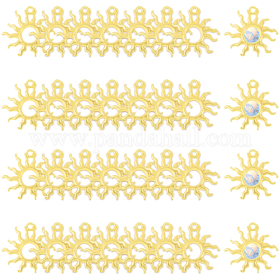 40 шт. подвески из сплава с открытым задним безелем FIND-CA0008-76-1