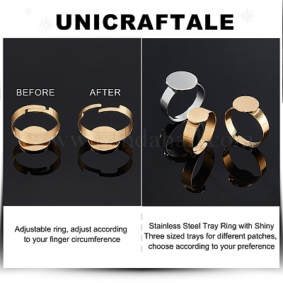 18 шт. 6 комплекта регулируемых колец для пальцев из нержавеющей стали 304 STAS-UN0032-77-1