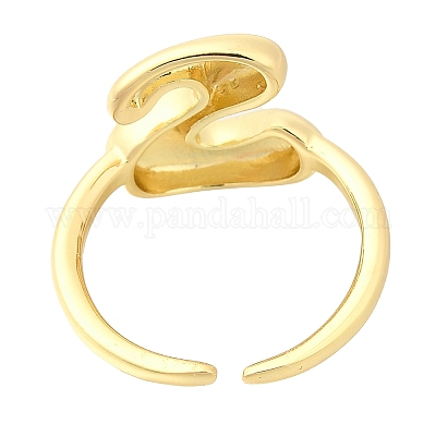 Стойка покрытие латунь открытые манжеты кольца RJEW-S394-01G-S-1