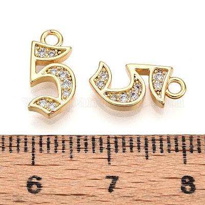 Латунные микро проложить кубического циркония подвески KK-N261-104F-G-1