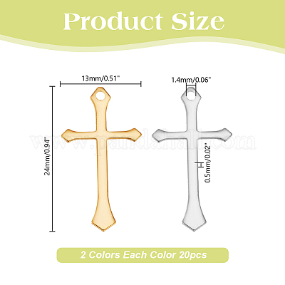 40шт 2 цвета латунные подвески KK-AR0004-56-1