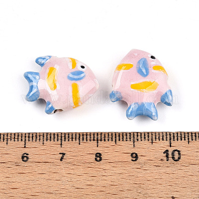 Фарфоровые бусины ручной работы&nbsp;PORC-N009-08D-1