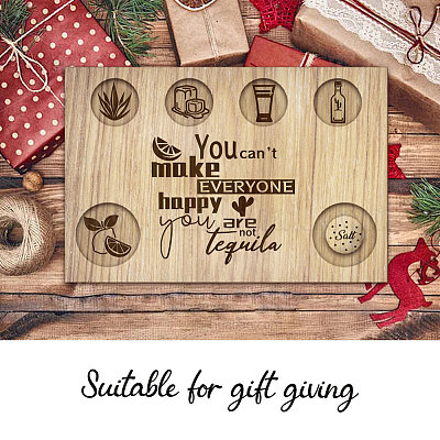 Деревянный поднос для рюмок AJEW-WH0422-012-1