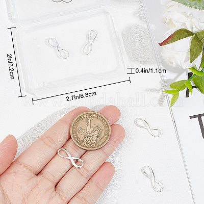 6 шт. 925 кольца из стерлингового серебра STER-BBC0001-71-1