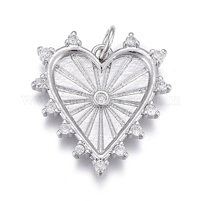 Латунные микропаве прозрачные подвески с фианитом ZIRC-M108-29-P-1