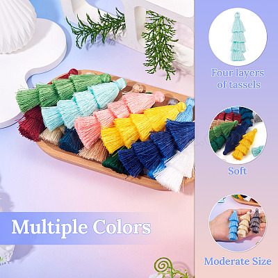 13шт 13 цвета подвески из полиэстера с кисточками&nbsp;FIND-TA0008-98-1