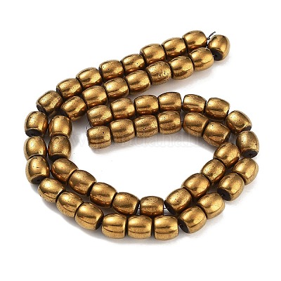 Синтетические магнитные гематит бусины пряди G-P545-H01-01A-1