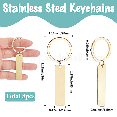 8 шт. брелок из нержавеющей стали KEYC-SC0001-47G-1
