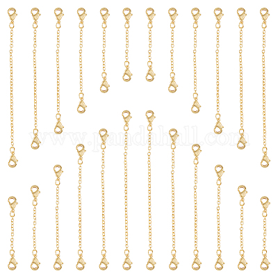 24 шт. 6-х стильный латунный удлинитель цепи кабеля KK-GO0001-56-1
