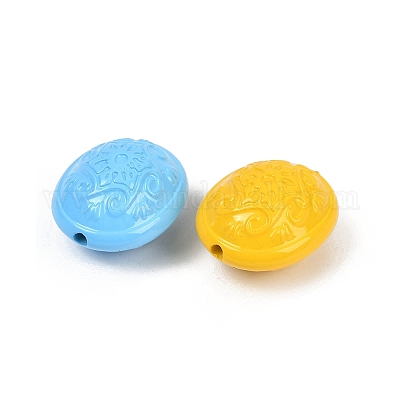 Непрозрачные и окрашенные распылением акриловые бусины&nbsp;OACR-G048-04-1