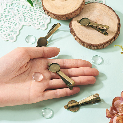 4 шт. оправа для кабошона из сплава FIND-TA0007-83A-1