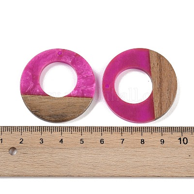 Подвески из смолы и дерева WOOD-F015-14F-1