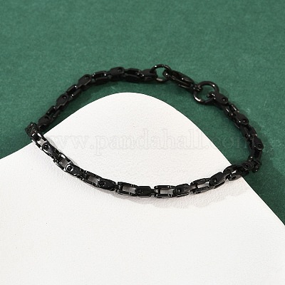 Браслеты-цепочки из нержавеющей стали 201 звено для мужчин и женщин BJEW-B143-03EB-1