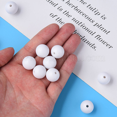 Непрозрачные акриловые бусины X-MACR-S370-C16mm-01-1