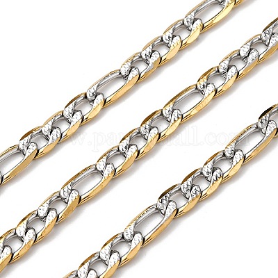 Двухцветные цепи Figaro из нержавеющей стали 304 CHS-K023-05GP-1