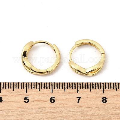 Серьги-кольца из латуни бесконечности для женщин EJEW-U068-01G-1