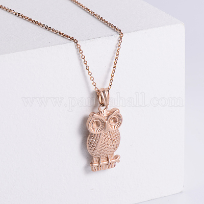 Милые ожерелья с подвесками в виде совы из нержавеющей стали PB2327-1