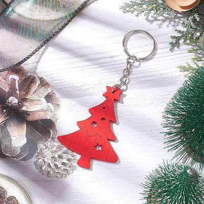 Рождественский брелок из дерева KEYC-JKC00878-03-1