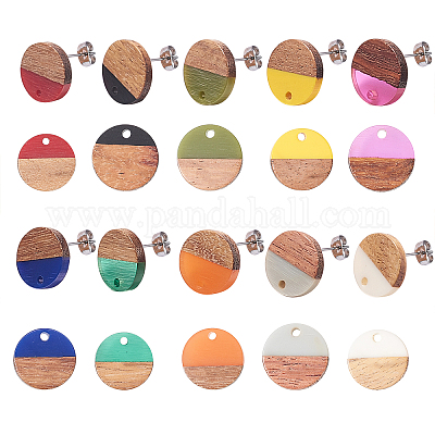 10 пара 10 цвета непрозрачной смолы и орехового дерева MAK-CJ0001-11-1