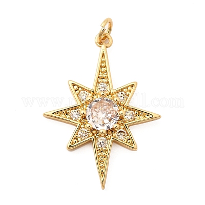 Латунные микро проложить кубического циркония подвески KK-K302-09G-1