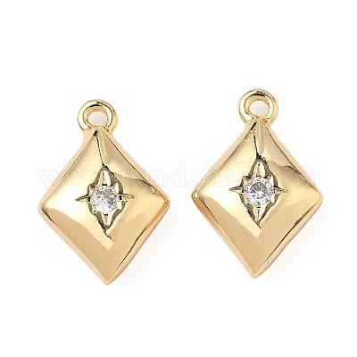 Латунные микро проложить кубического циркония подвески KK-S531-12G-C-1