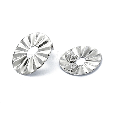 Серьги-гвоздики из нержавеющей стали 201 EJEW-K270-18P-1