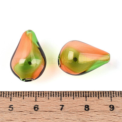 Прозрачные бусины из дутого стекла ручной работы GLAA-T012-05K-01-1