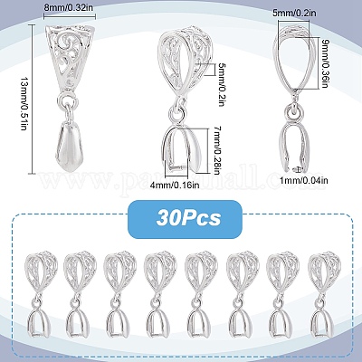 30 шт. филигранный держатель для подвески из латуни с покрытием KK-SP0002-02-1