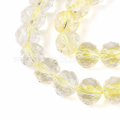 Хрустящие прозрачные стеклянные бусины нити GLAA-N063-8mm-08-1