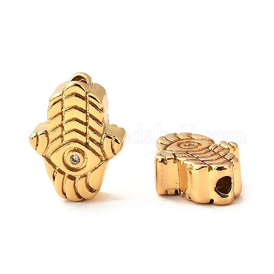 Латунные микропаве из прозрачного кубического циркония ZIRC-P086-01G-1