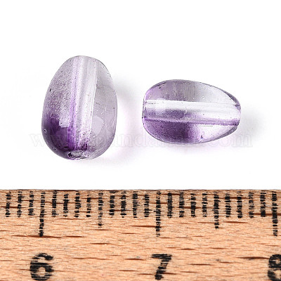 Выпечка расписные прозрачные стеклянные бусины DGLA-N014-10C-1