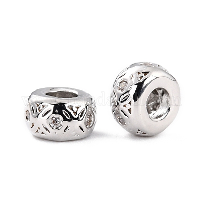 Латунные микропаве из прозрачного кубического циркония ZIRC-P091-03B-P-RS-1