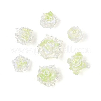 Кабошоны из светящейся цветочной смолы CRES-T025-10G-1