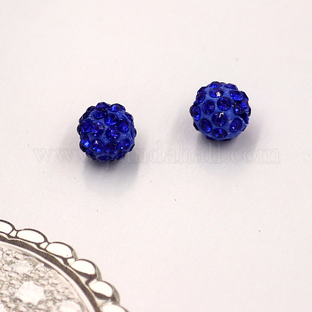 Ручной полимерной глины шариков Rhinestone PORC-SZC0001-01E-1