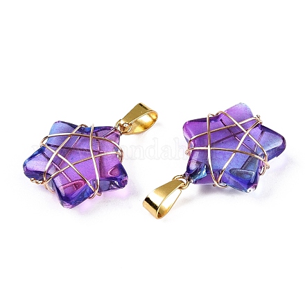 Подвески lampwork GLAA-T023-06J-1