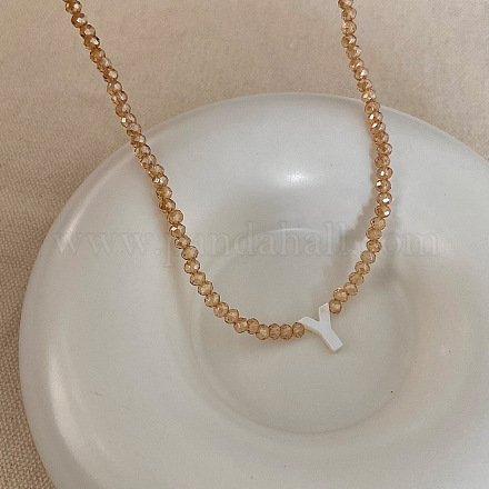 Подвеска с инициалом из натуральной ракушки FS-WG76541-25-1