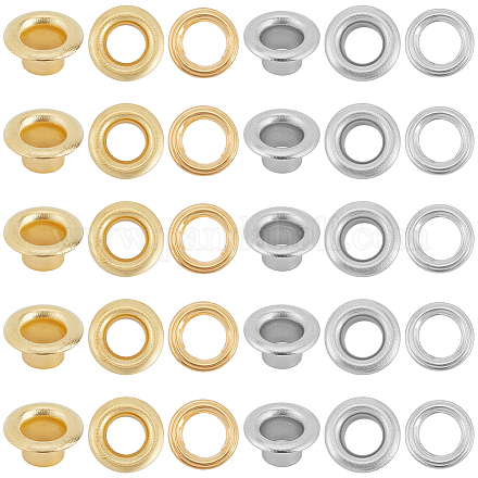 200 шт. 2-цветная железная фурнитура для люверсов&nbsp;IFIN-GF0001-59A-1