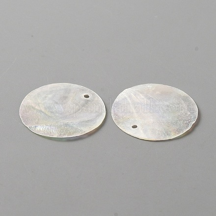 Подвески из натуральных ракушек Capiz BSHE-WH0004-10A-1