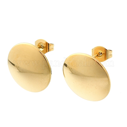 Серьги-гвоздики из нержавеющей стали 201 с ионным покрытием (IP) EJEW-K270-06A-G-1