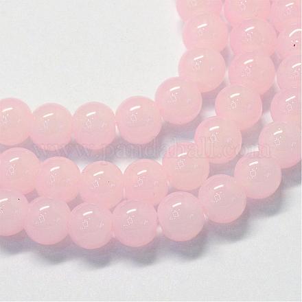 Выпечки окрашены имитация нефрита стекловолокна круглый шарик DGLA-Q021-10mm-02-1