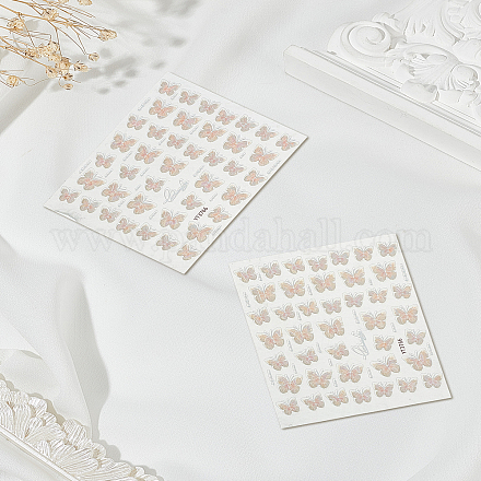Наклейки для ногтей с бабочками&nbsp;DIY-WH0899-100-1