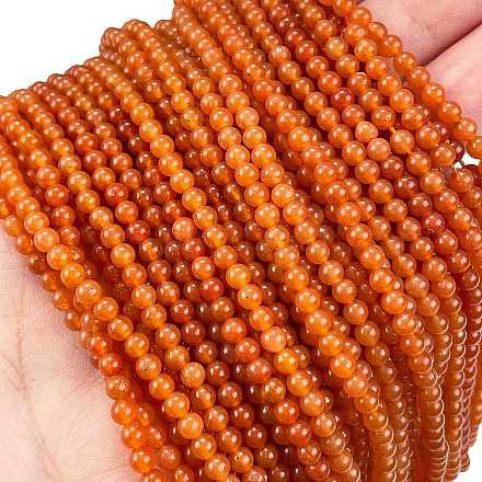Натуральный красный авантюрин бисер нитей G-M438-A09-01-1