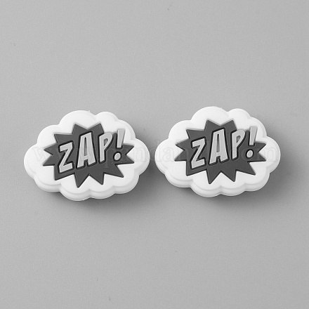 Облако со словом zap пищевые экологически чистые силиконовые бусины SIL-WH0014-22H-1